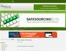 Tablet Screenshot of blog.safesourcing.com
